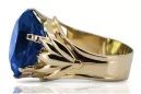 8K κίτρινο χρυσό Sapphire Ring Vintage Jewlery vrc029x-sp Art Deco